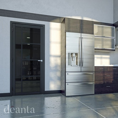 Deanta Brixton Pre-Finished Black Tinted Internal Glazed Door