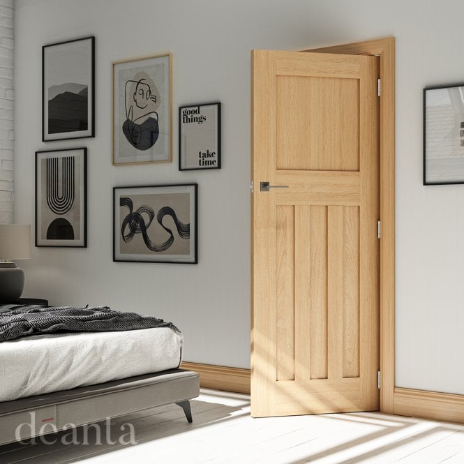 Deanta Cambridge Unfinished Oak Internal Door