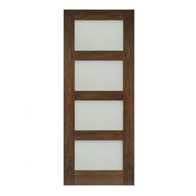 Deanta Coventry Prefinished Walnut Frosted Internal Glazed Door