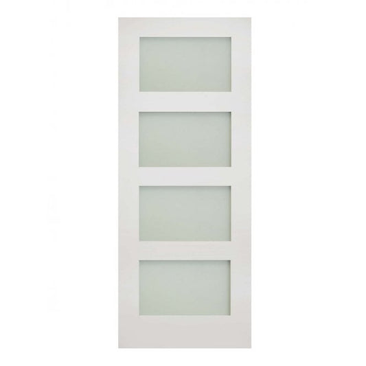 Deanta Coventry White Primed Frosted Internal Glazed Door