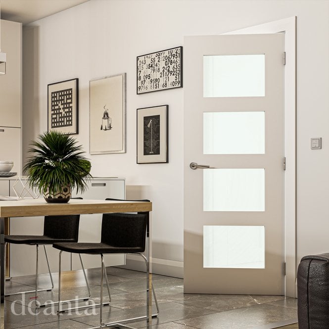 Deanta Coventry White Primed Internal Glazed Door