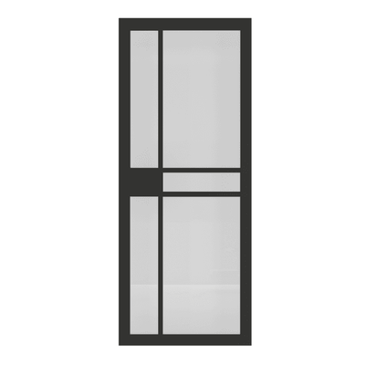Deanta Dalston Pre-Finished Black Internal Glazed Door