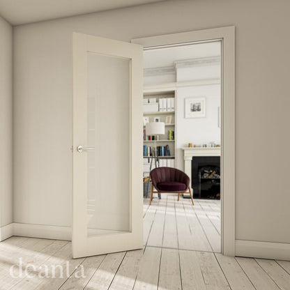 Deanta Denver White Primed Internal Glazed Door