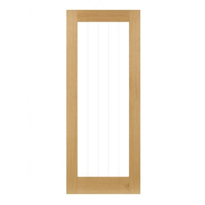 Deanta Ely Unfinished Oak Internal Glazed Door (1L Full)