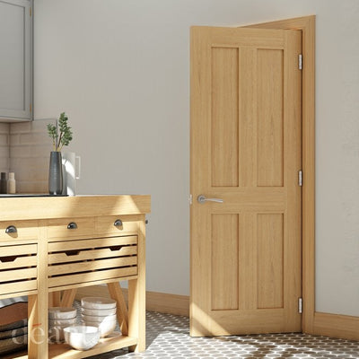 Deanta Eton Unfinished Oak FD30 Fire Door