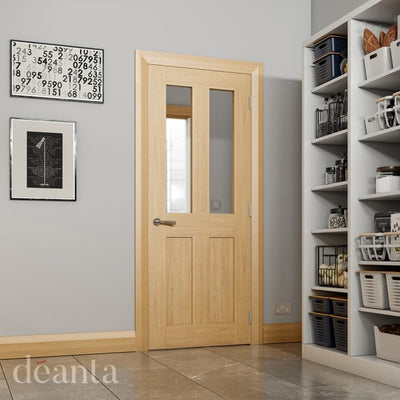Deanta Eton Unfinished Oak Internal Glazed Door