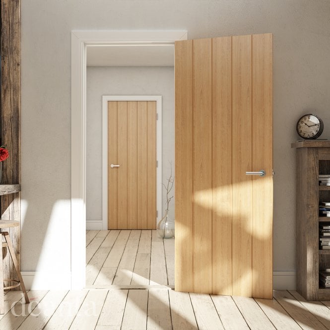 Deanta Galway Unfinished Oak FD30 Fire Door