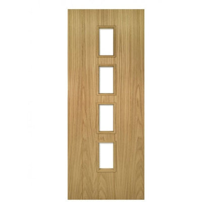 Deanta Galway Unfinished Oak Glazed FD30 Fire Door