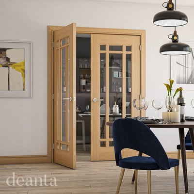 Deanta Kerry Unfinished Oak Bevelled Internal Glazed Door