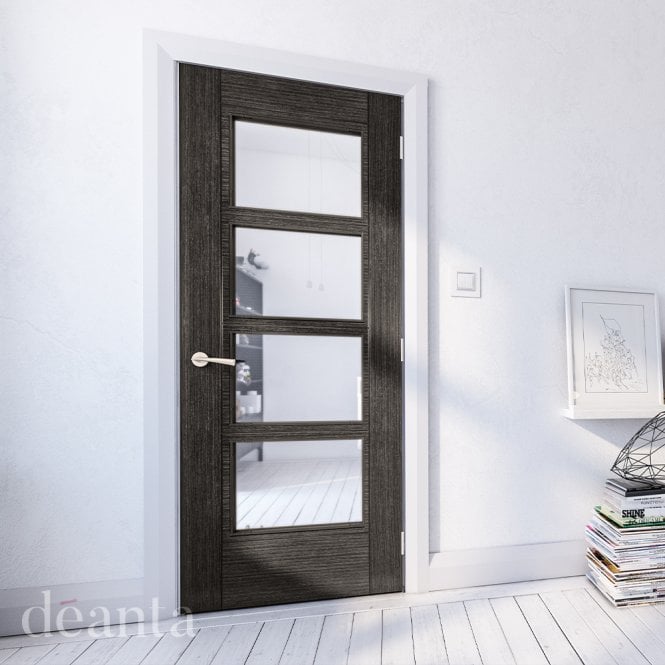 Deanta Montreal Dark Grey Ash Internal Glazed Door