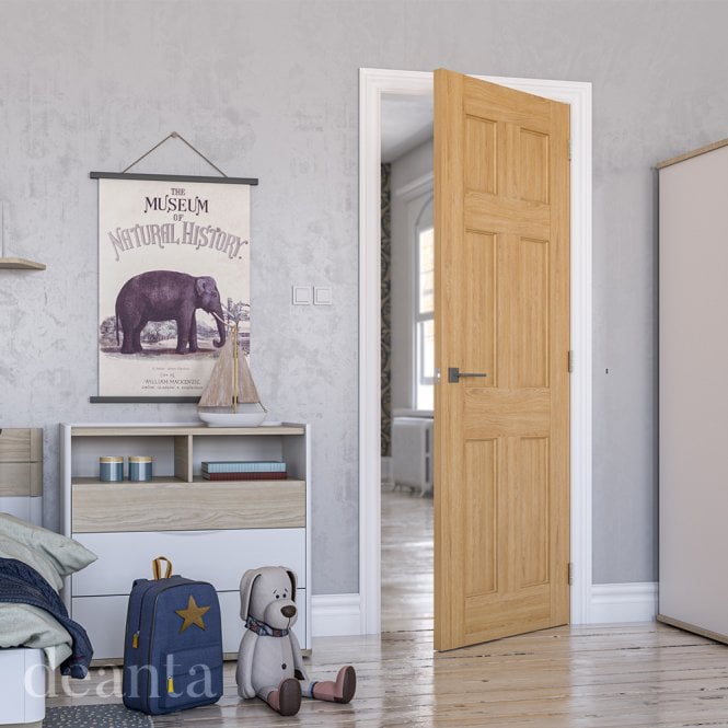 Deanta Oxford Prefinished Oak Internal Door