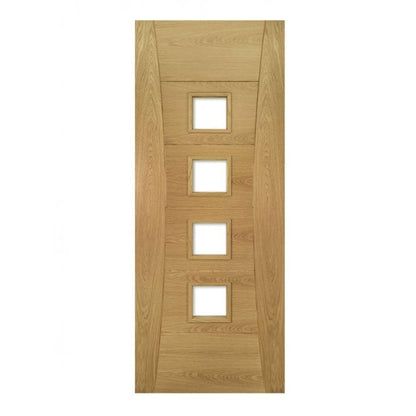 Deanta Pamplona Prefinished Oak Glazed FD30 Fire Door