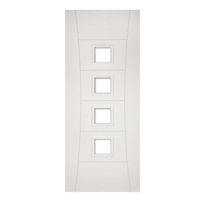 Deanta Pamplona White Primed Glazed FD30 Fire Door