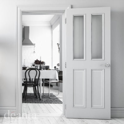 Deanta Rochester White Primed Internal Glazed Door