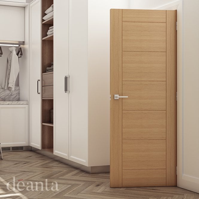 Deanta Seville Prefinished Oak FD30 Fire Door