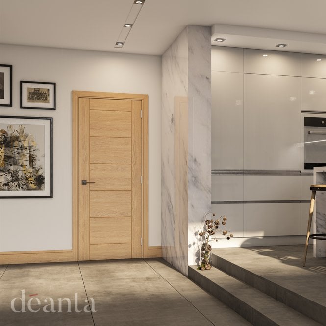 Deanta Seville Prefinished Oak FD30 Fire Door
