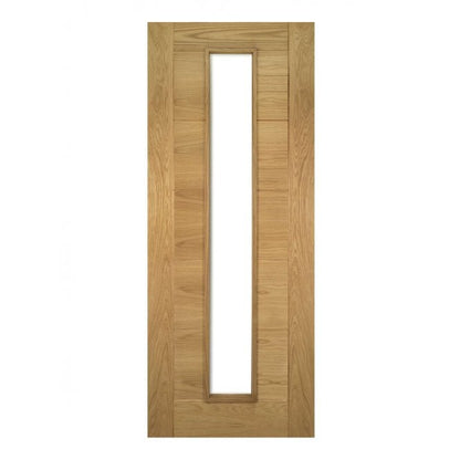 Aster Ladder 7 Panel Unfinished Oak Internal Glazed Door