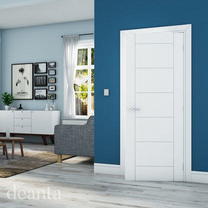 Deanta Seville White Primed FD30 Fire Door