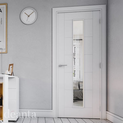 Deanta Seville White Primed Internal Glazed Door