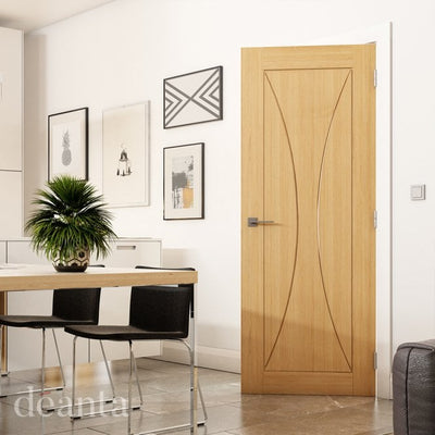 Deanta Sorrento Prefinished Oak FD30 Fire Door