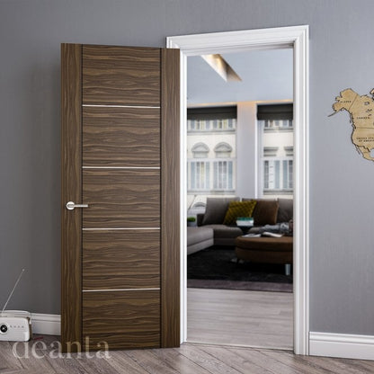 Deanta Valencia Prefinished Walnut FD30 Fire Door