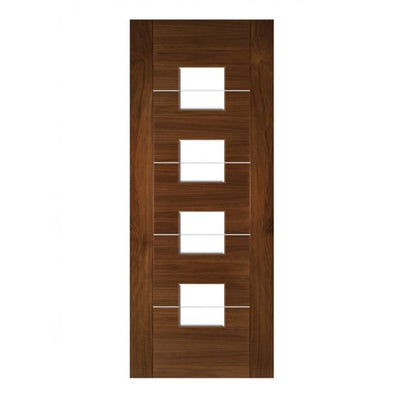 Deanta Valencia Prefinished Walnut Internal Glazed Door