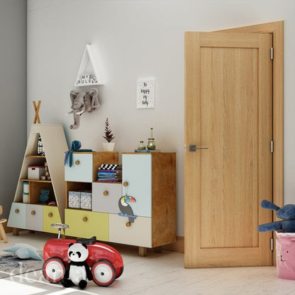 Deanta Walden Unfinished Oak FD30 Fire Door