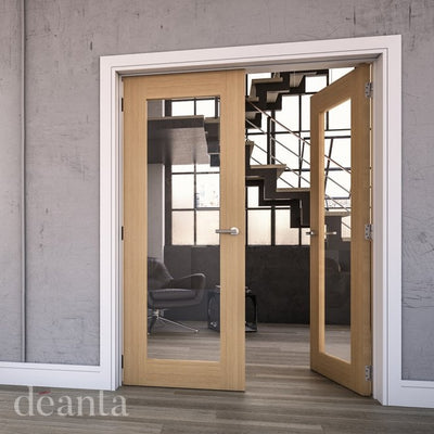 Deanta Walden Unfinished Oak Internal Glazed Door