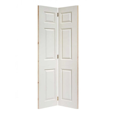 LPD White Moulded Textured 6-Panel Bi-Fold Internal Door