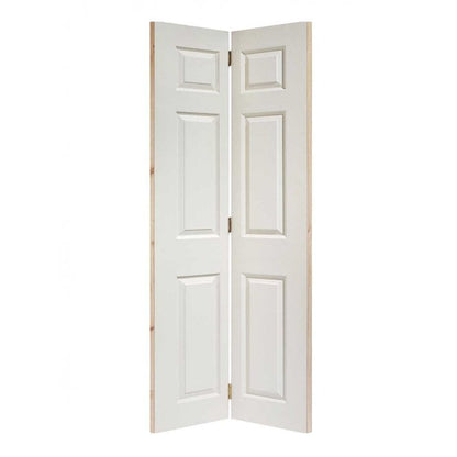 LPD White Moulded Textured 6-Panel Bi-Fold Internal Door