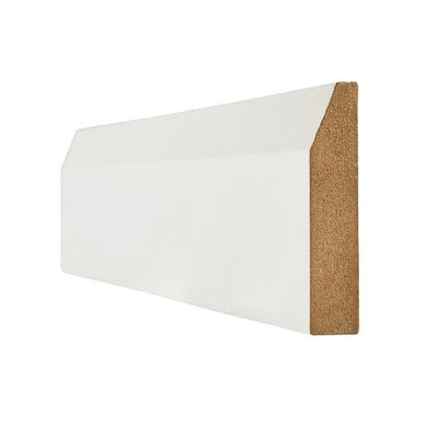 LPD White Wrapped Chamfered Skirting (4x 3m Lengths Per Pack)