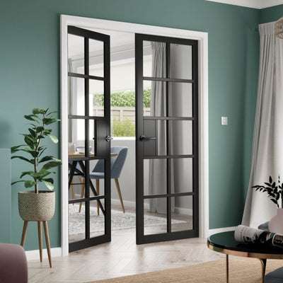JB Kind Plaza Black Internal Glazed Door
