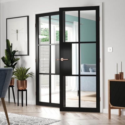 JB Kind Civic Black Internal Glazed Door