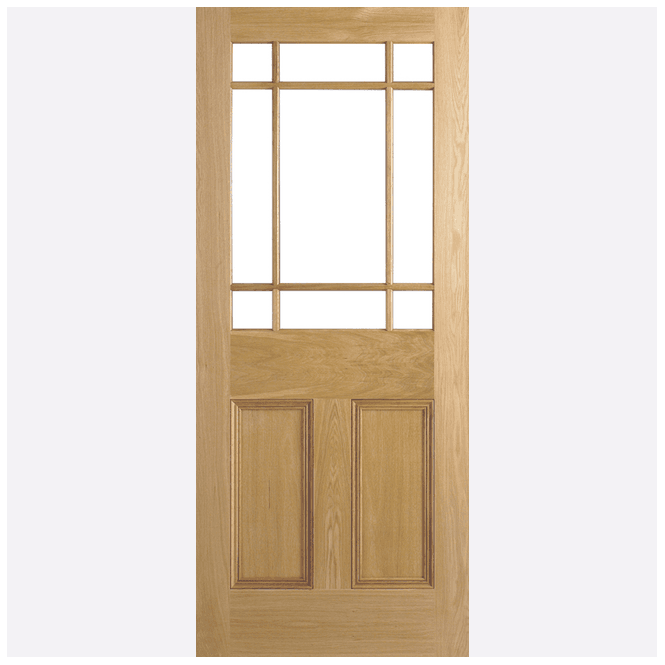LPD Victorian Oak Downham Un-Glazed Vestibule Door