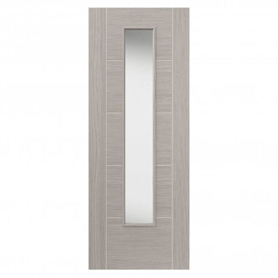 JB Kind Tigris Light Grey Glazed Laminated Internal Door