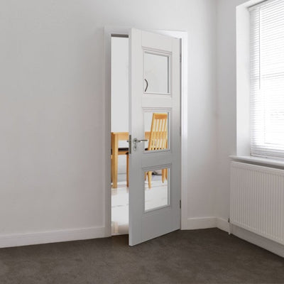 JB Kind Catton White Primed Internal Glazed Door