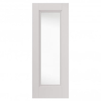 JB Kind Belton Clear Glazed White Primed Internal Door