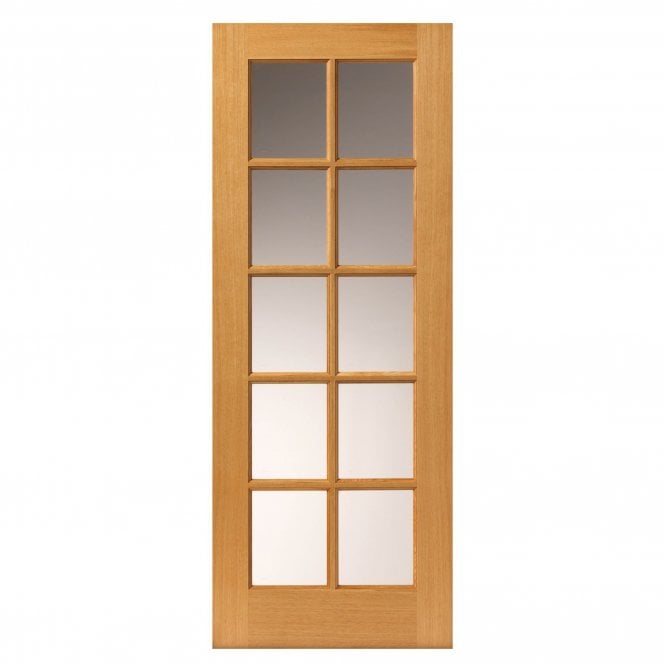 JB Kind Gisburn Oak Internal Glazed Door