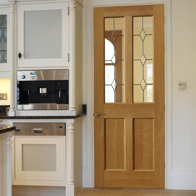 JB Kind Churnet Oak Internal Glazed Door
