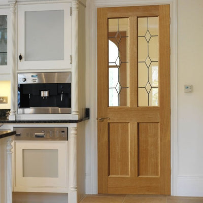 JB Kind Churnet Oak Internal Glazed Door