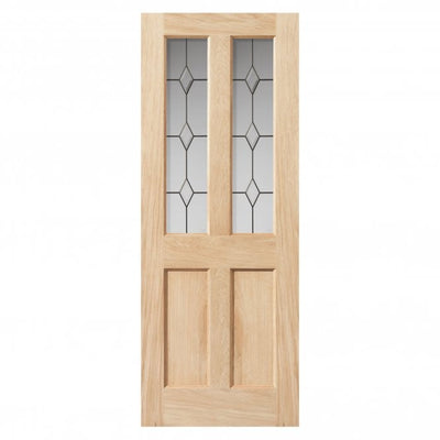 JB Kind Churnet Oak Internal Glazed Door