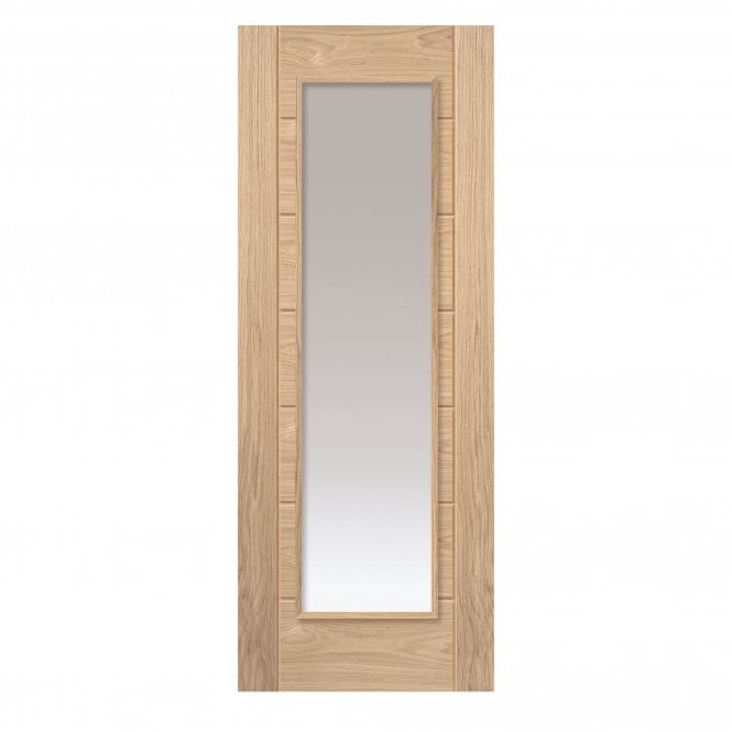 JB Kind Palomino Oak Clear Internal Glazed Door