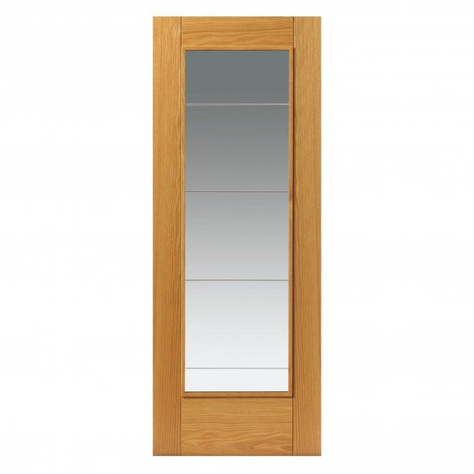 JB Kind Medina Oak Clear Internal Glazed Door