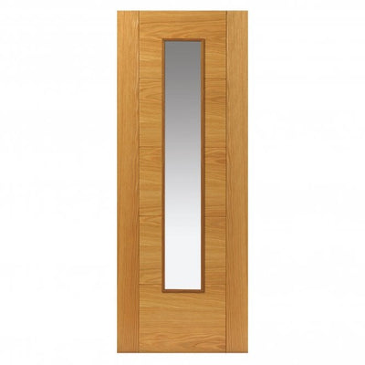 JB Kind Emral Oak Clear Internal Glazed FD30 Fire Door