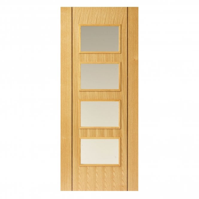 JB Kind Blenheim Oak Clear Internal Glazed Door