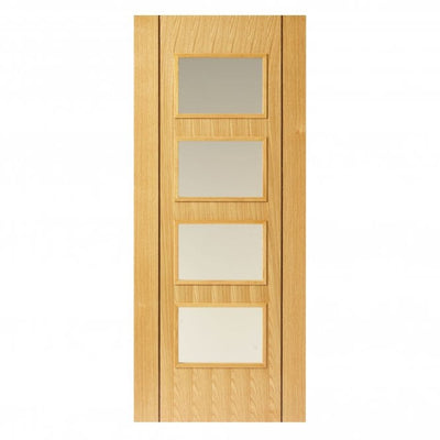JB Kind Blenheim Oak Clear Internal Glazed Door
