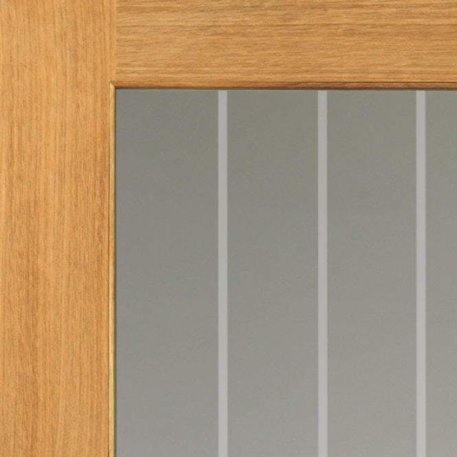 JB Kind Thames Oak One Light Clear Glazed Finished Internal Door