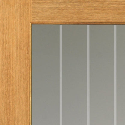 JB Kind Thames Oak One Light Clear Glazed Finished Internal Door