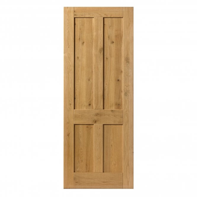 JB Kind Rustic Oak 4 Panel Internal Door
