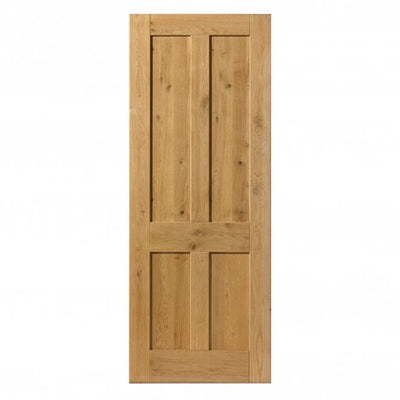 JB Kind Rustic Oak 4 Panel Internal Door